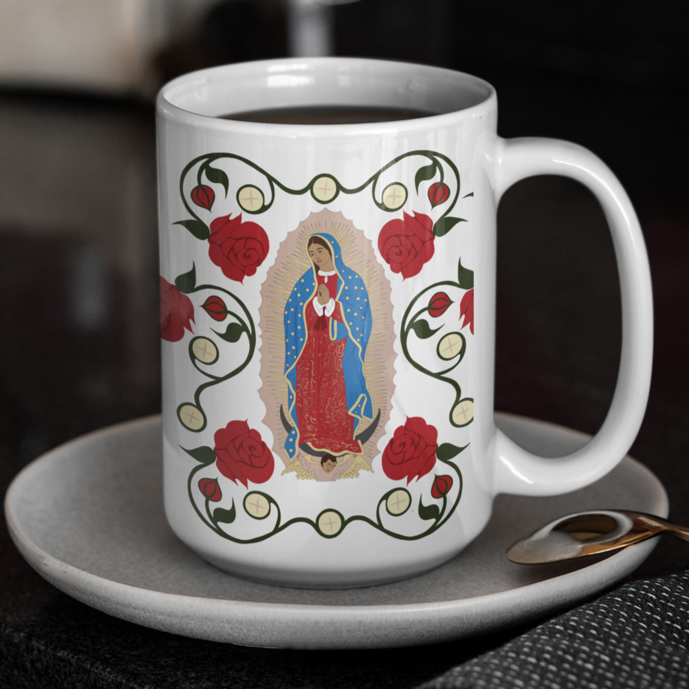 Our Lady of Guadalupe & The Eucharist Coffee Mug
