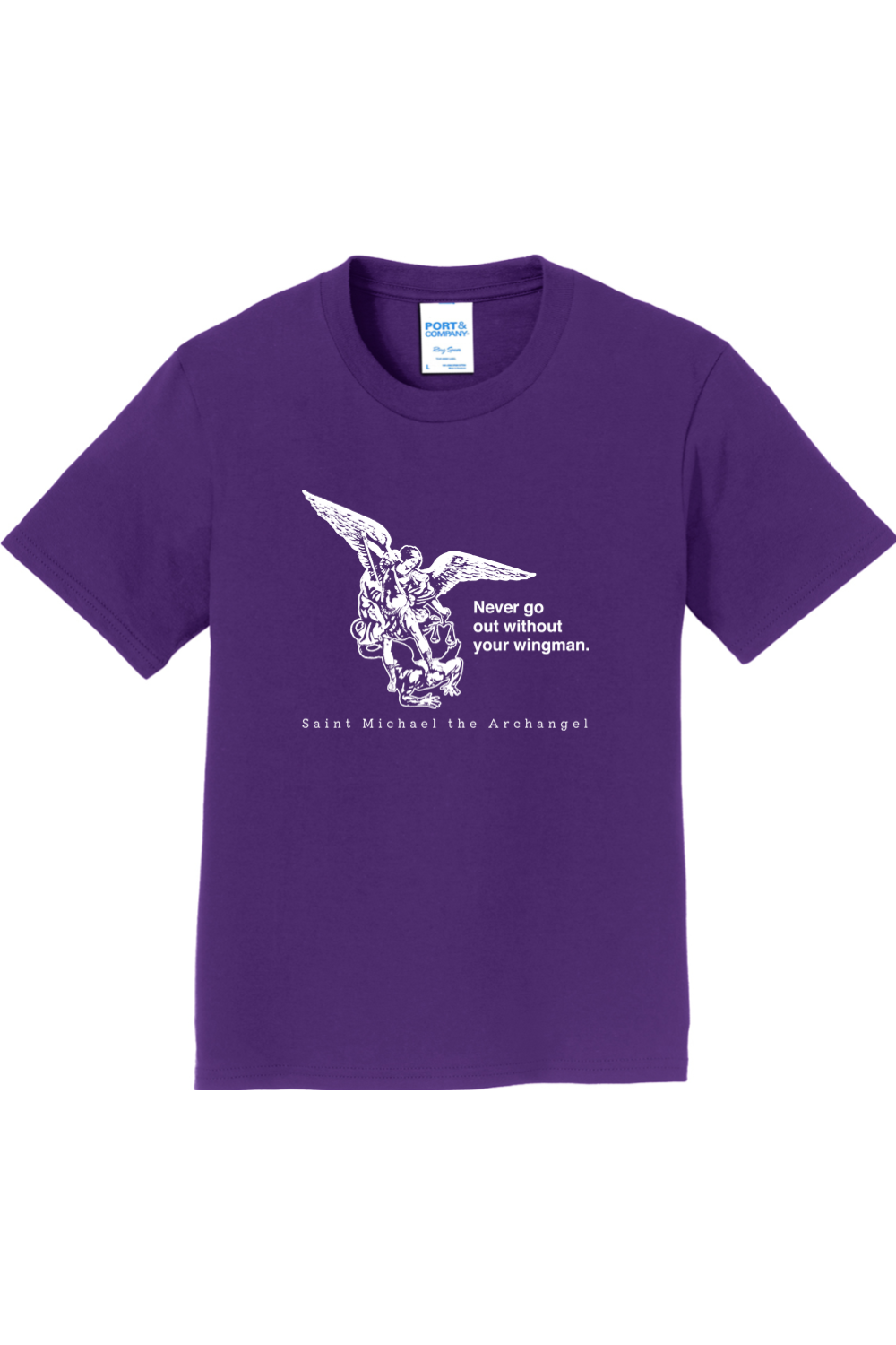 Never Go Without Your Wingman - St. Michael the Archangel Youth T-Shirt