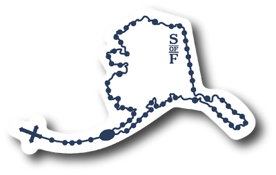 Alaska Catholic Rosary Sticker