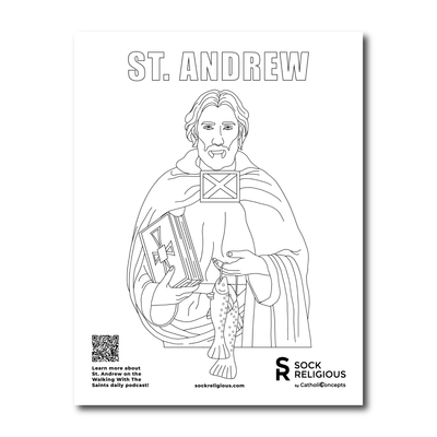 St. Andrew Coloring Page - FREE Digital Download