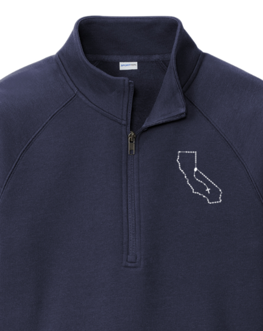 California Catholic Rosary Black Quarter Zip Sweatshirt