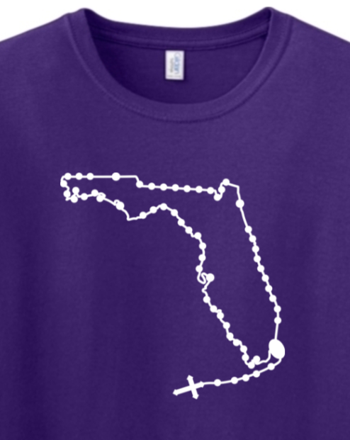 Florida Catholic Rosary Adult T-shirt