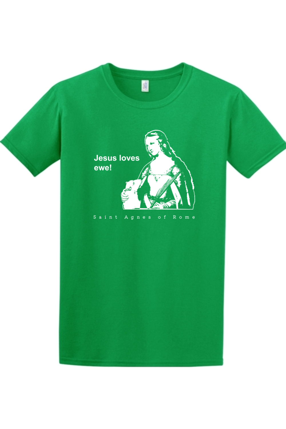 Jesus Loves Ewe - St. Agnes Adult T-Shirt