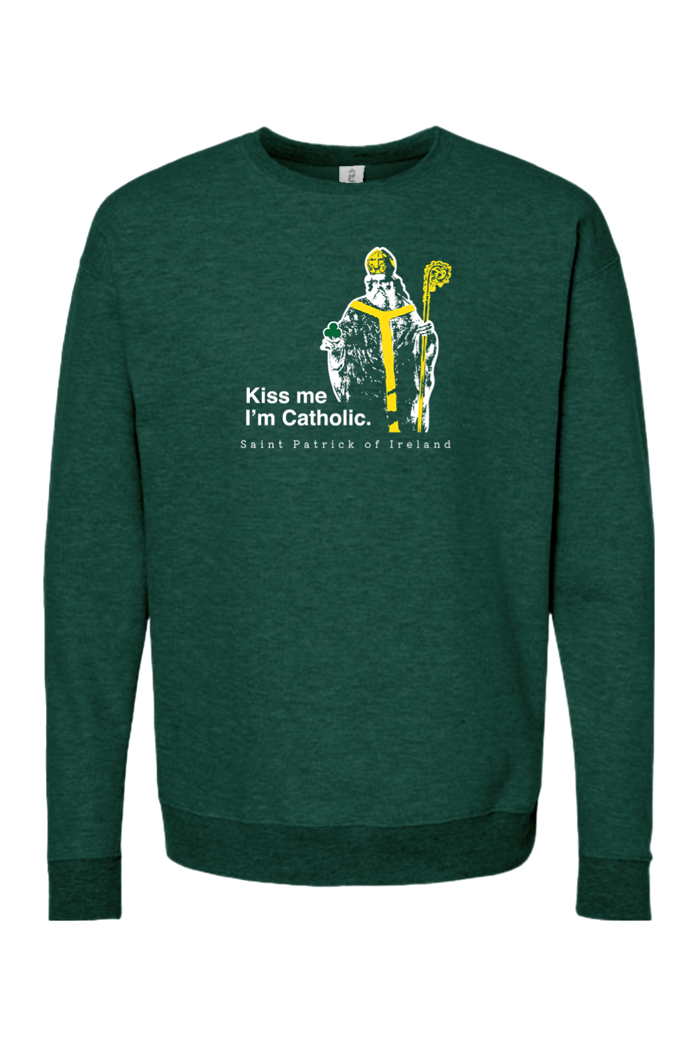 Kiss Me, I'm Catholic - St. Patrick of Ireland Crewneck Sweatshirt