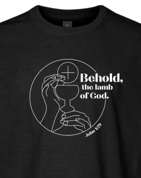 Behold the Lamb of God - John 1:29 T-shirt - youth