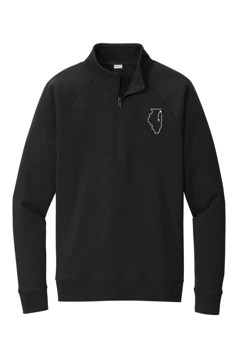 Illinois Catholic Rosary Quarter Zip Sweatshirt