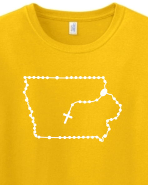 Iowa Rosary Adult T-shirt
