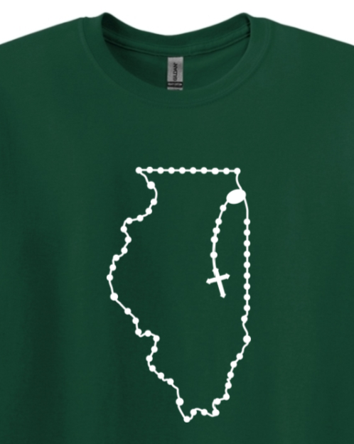 Illinois Rosary Adult T-shirt