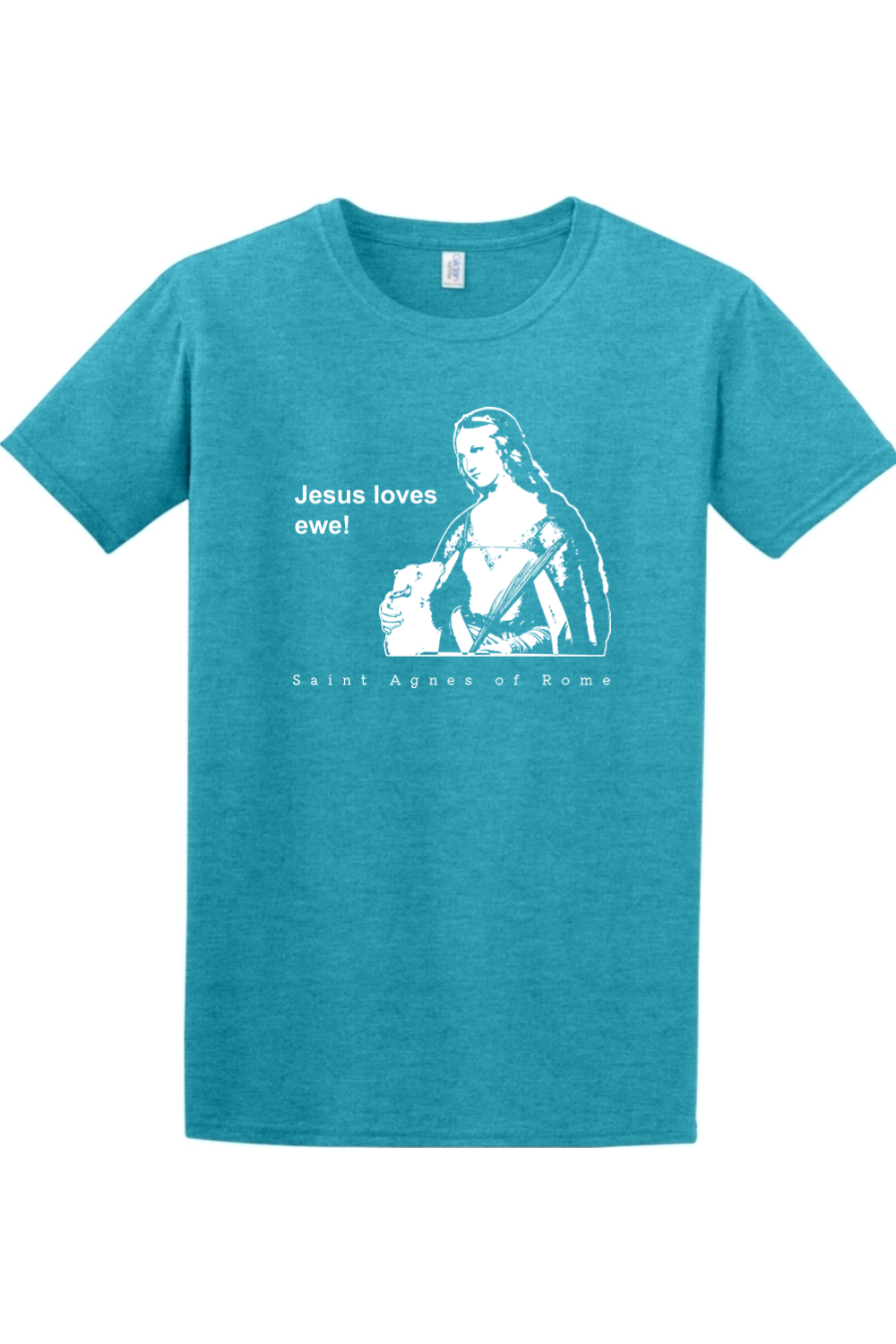 Jesus Loves Ewe - St. Agnes Adult T-Shirt