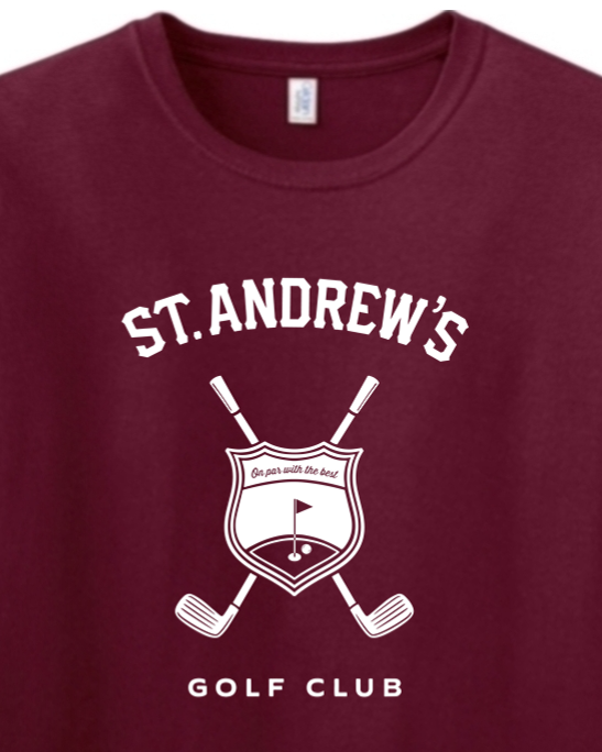 St. Andrew's Golf Club Adult T-Shirt | Sock Religious | Catholic