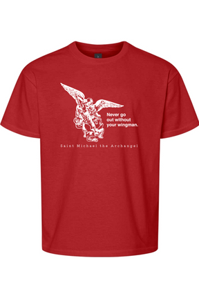Never Go Without Your Wingman - St. Michael the Archangel Youth T-Shirt