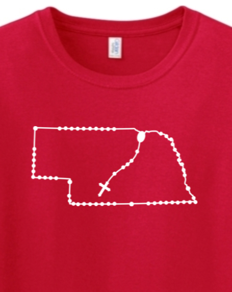 Nebraska Rosary Adult T-shirt