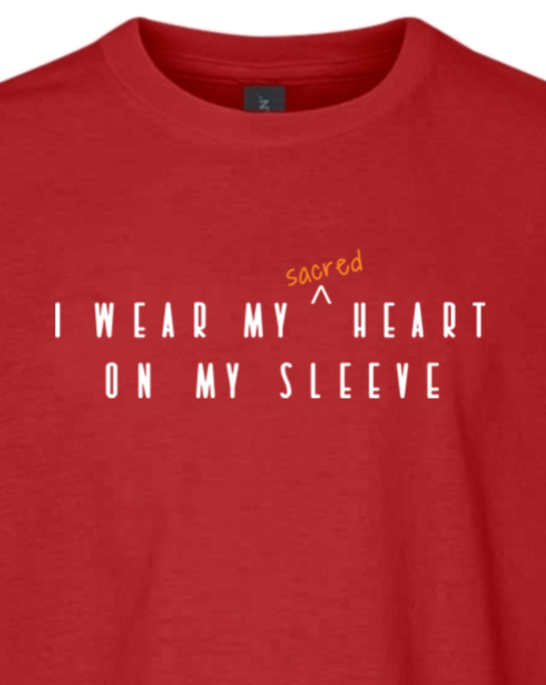 Sacred Heart on Your Sleeve - Sacred Heart of Jesus Youth T-Shirt