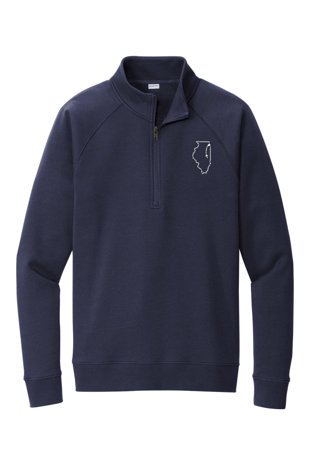 Illinois Catholic Rosary Quarter Zip Sweatshirt