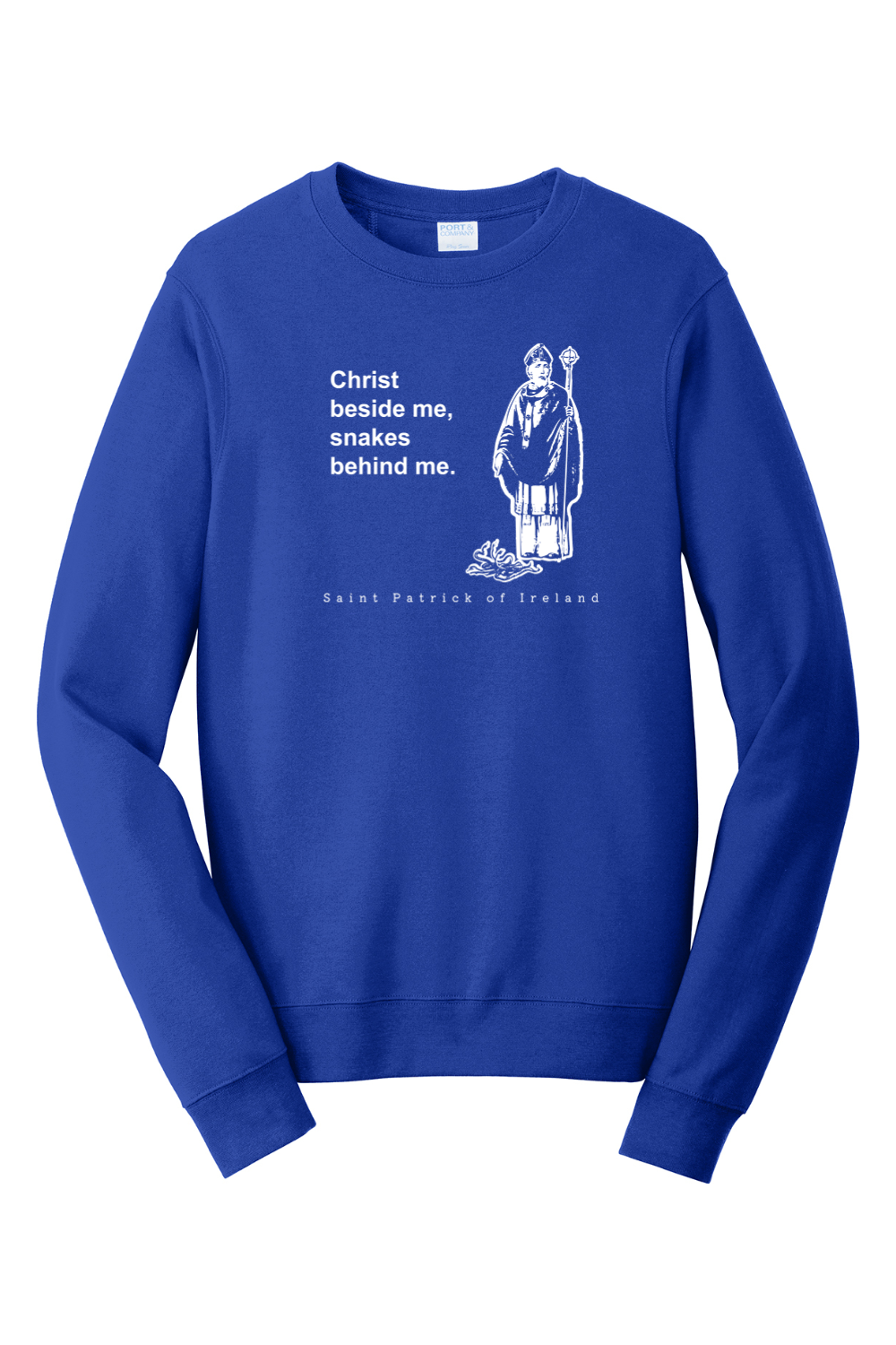 Christ Beside Me - St. Patrick Crewneck Sweatshirt
