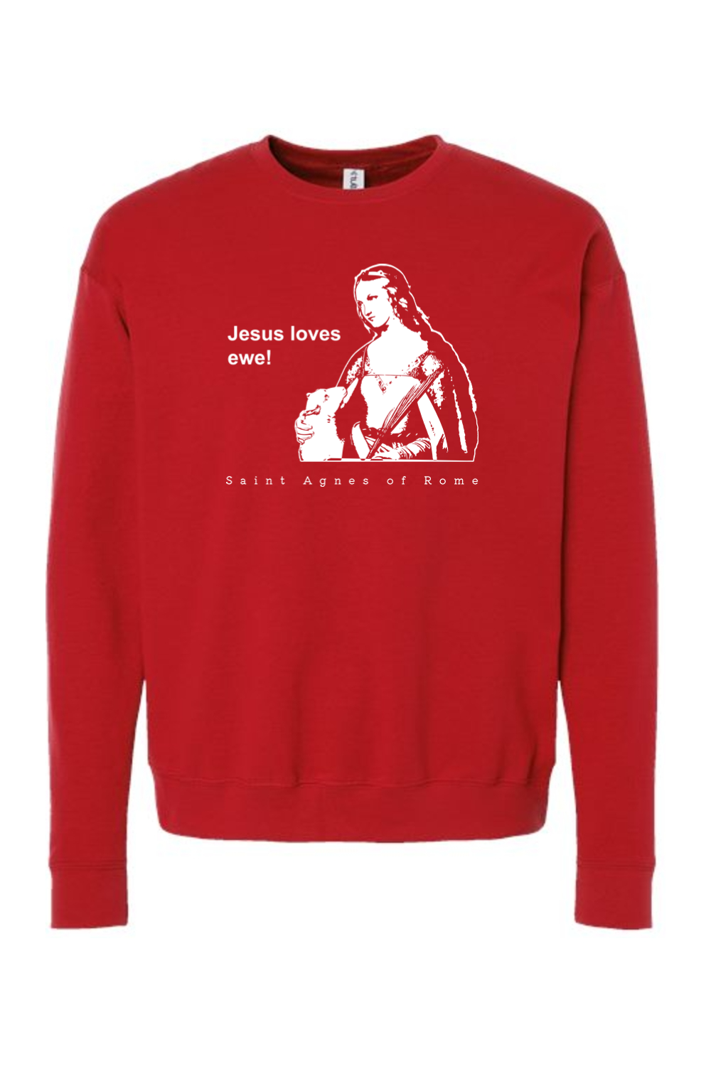 Jesus Loves Ewe - St. Agnes Crewneck Sweatshirt