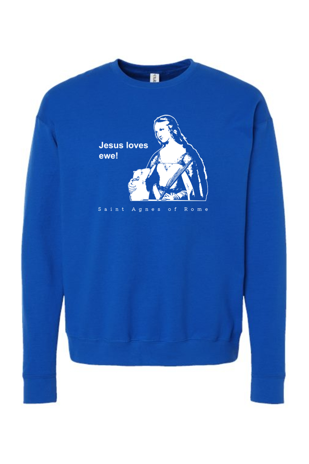 Jesus Loves Ewe - St. Agnes Crewneck Sweatshirt