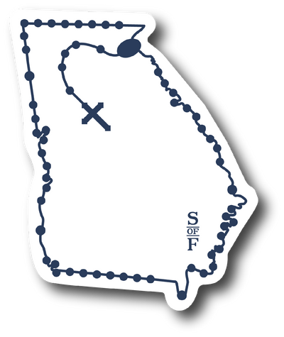 Georgia Catholic Rosary Sticker