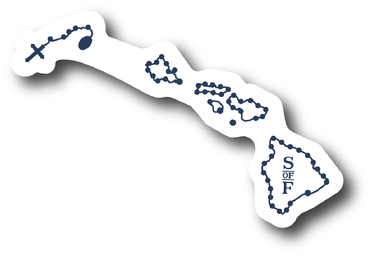 Hawaii Catholic Rosary Sticker