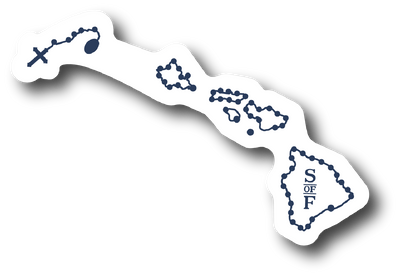 Hawaii Catholic Rosary Sticker