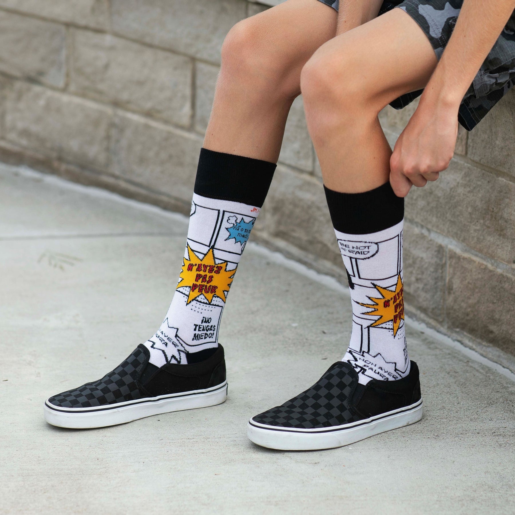 JP II Comic Book Adult Socks