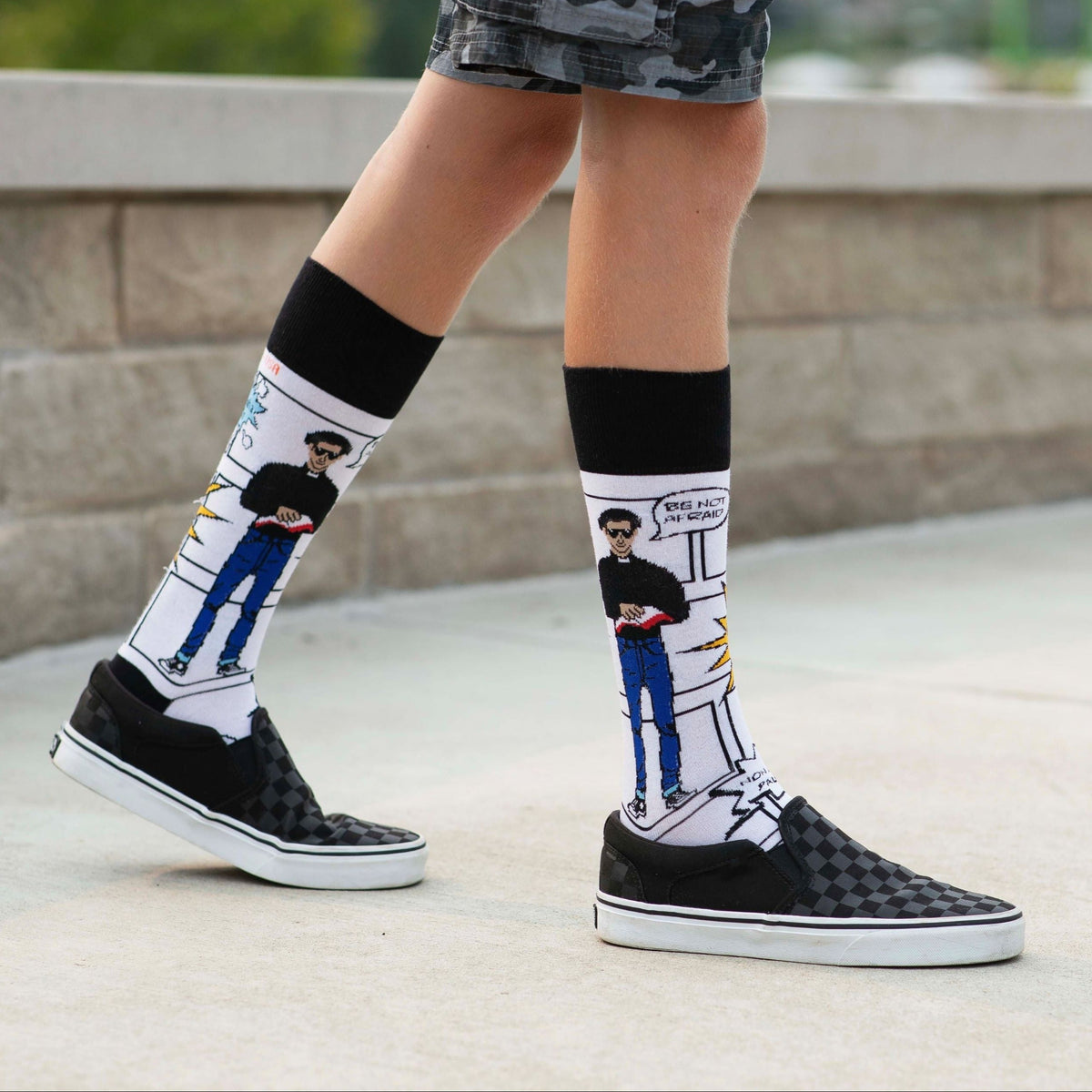 JP II Comic Book Adult Socks