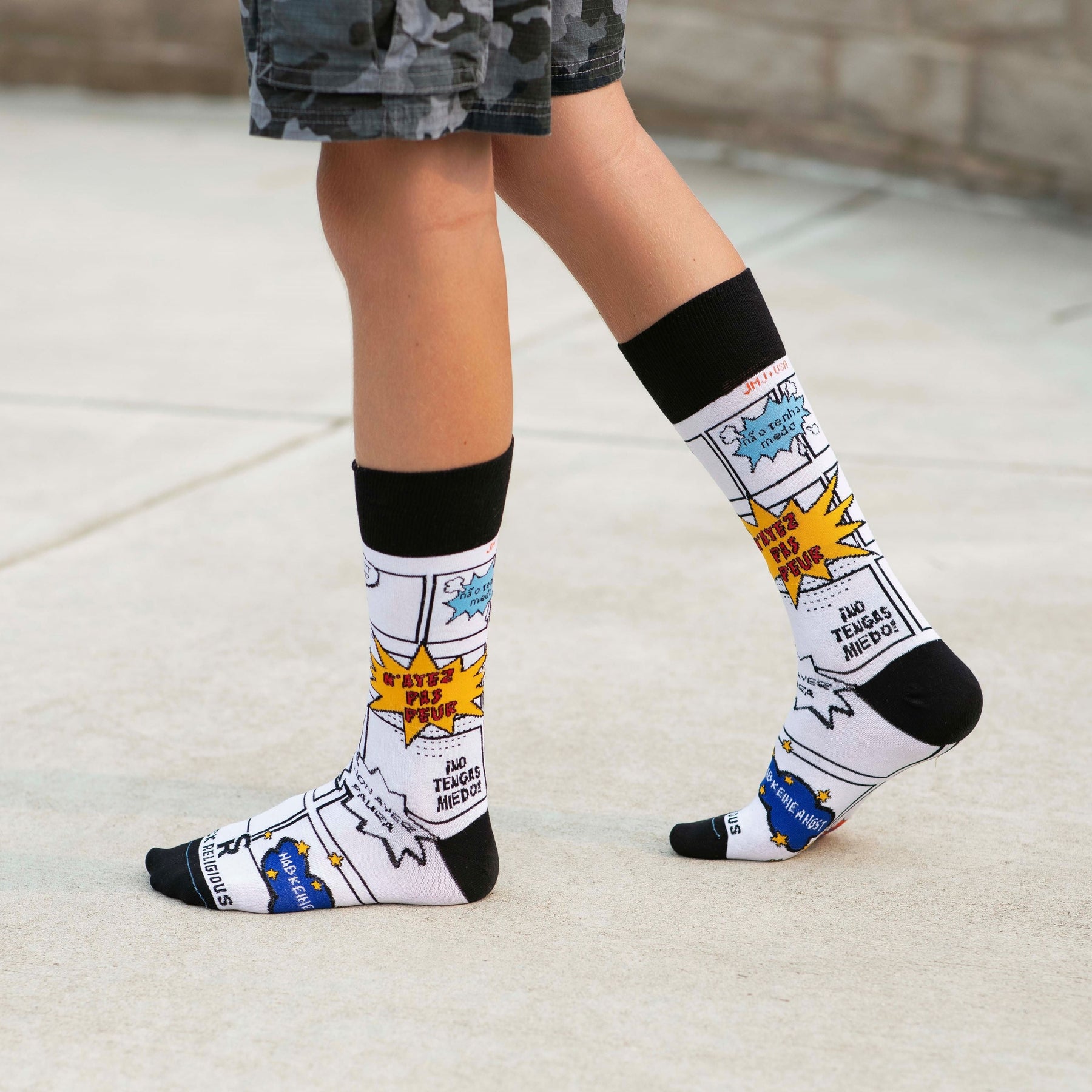 JP II Comic Book Adult Socks