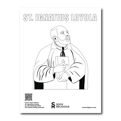 St. Ignatius Loyola Coloring Page - FREE Digital Download
