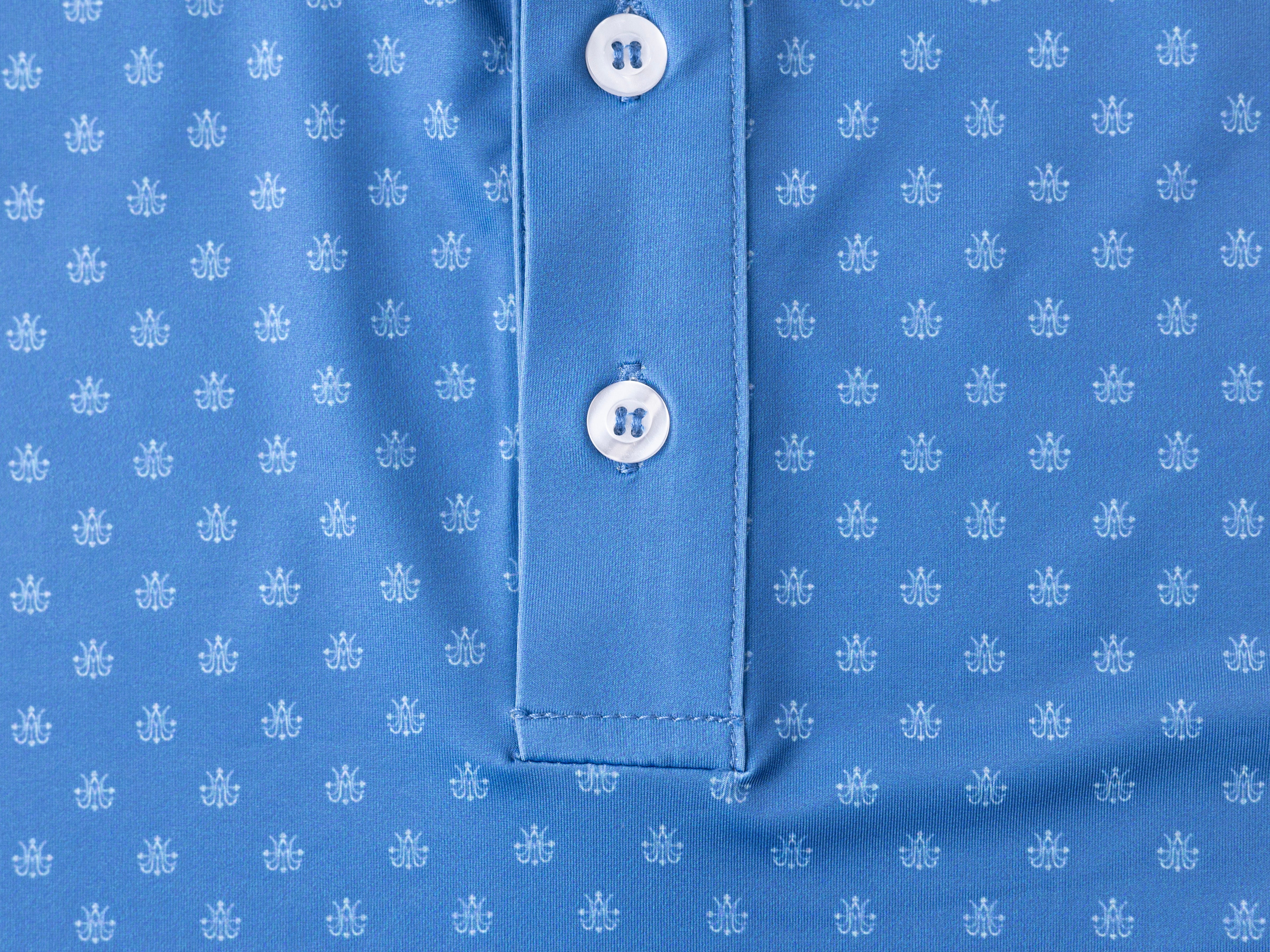 Marian Monogram Catholic Men's Performance Polo