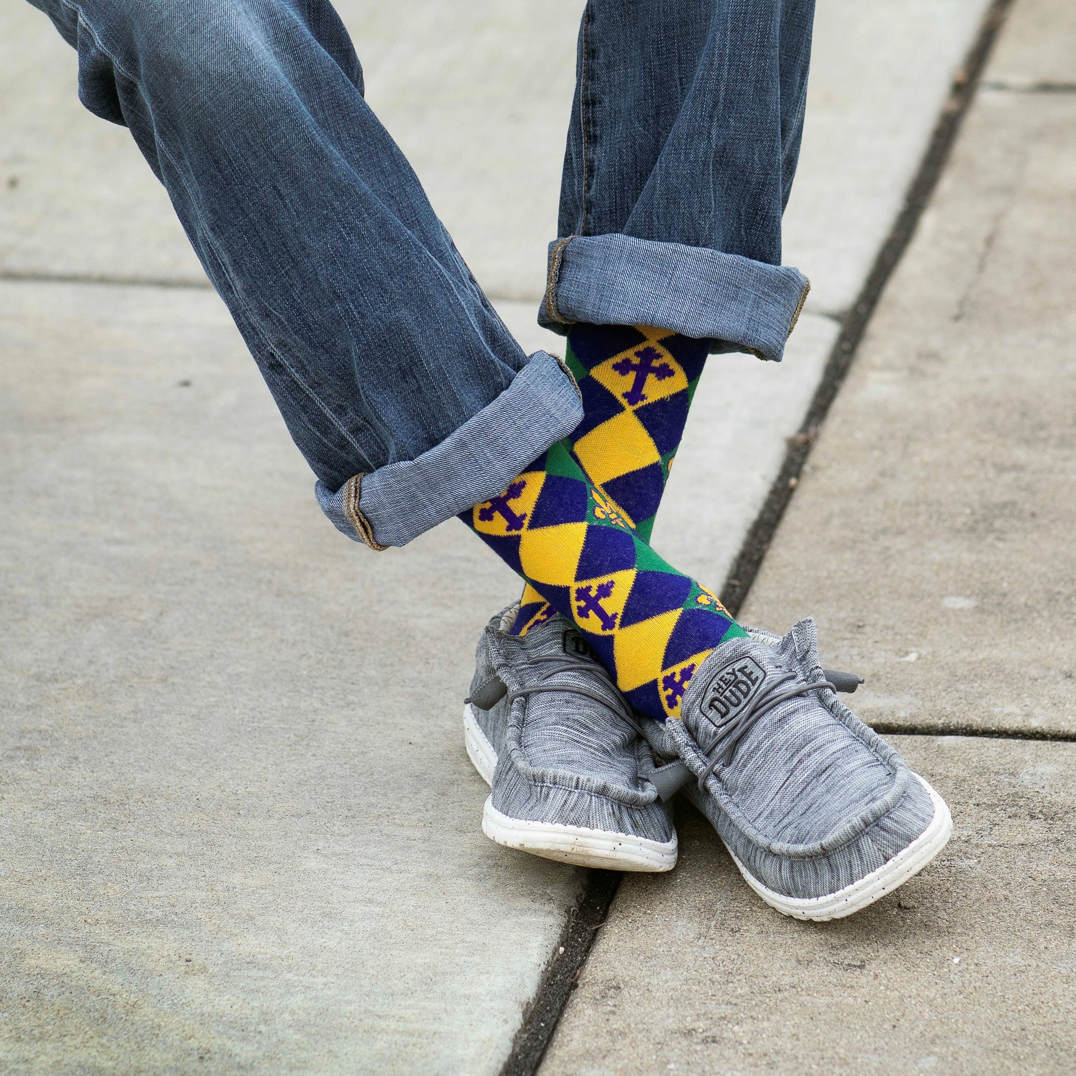 Mardi Gras Adult Socks