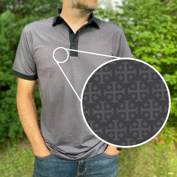 Jerusalem Cross Catholic Men's Performance Polo