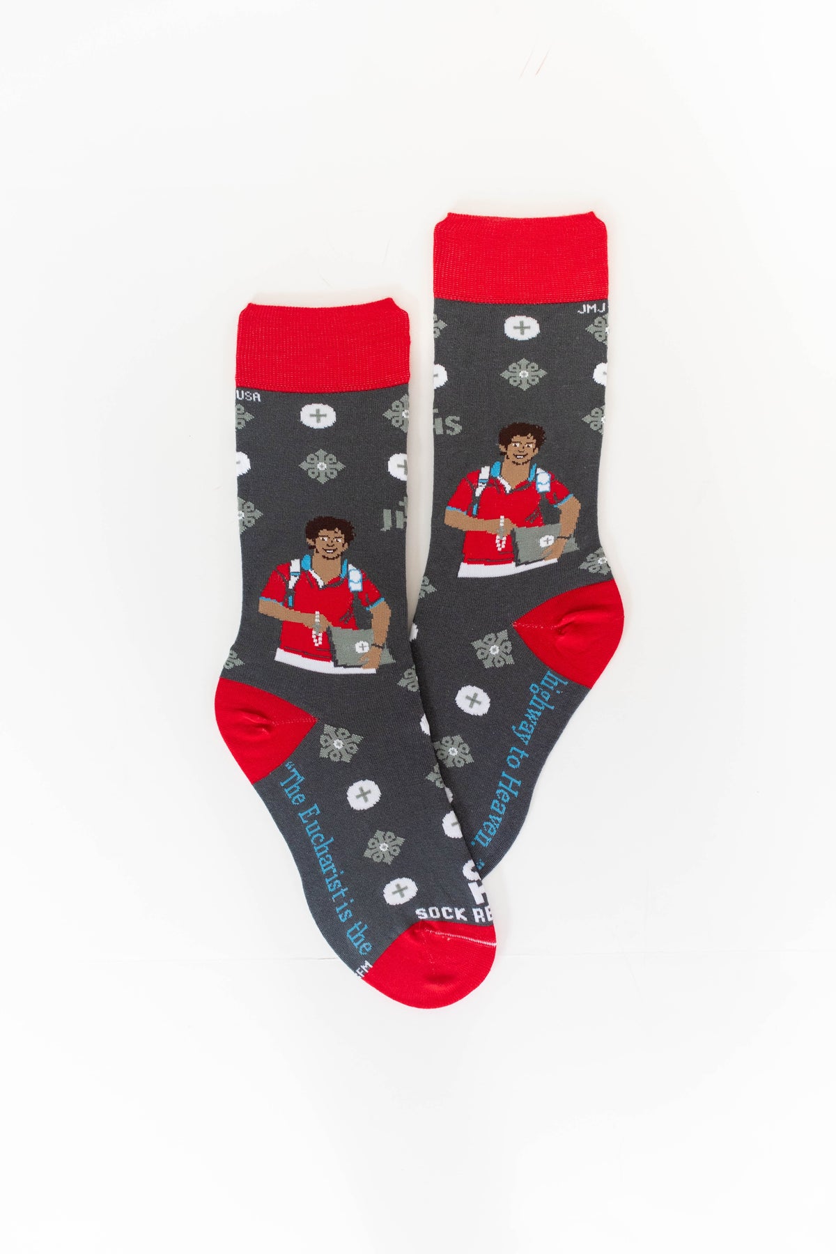 St. Carlo Acutis Eucharist Adult XL Socks