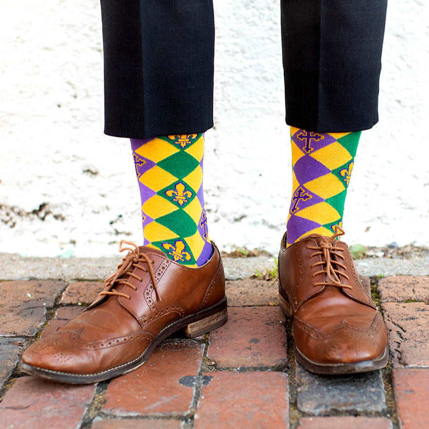 Mardi Gras Adult Socks
