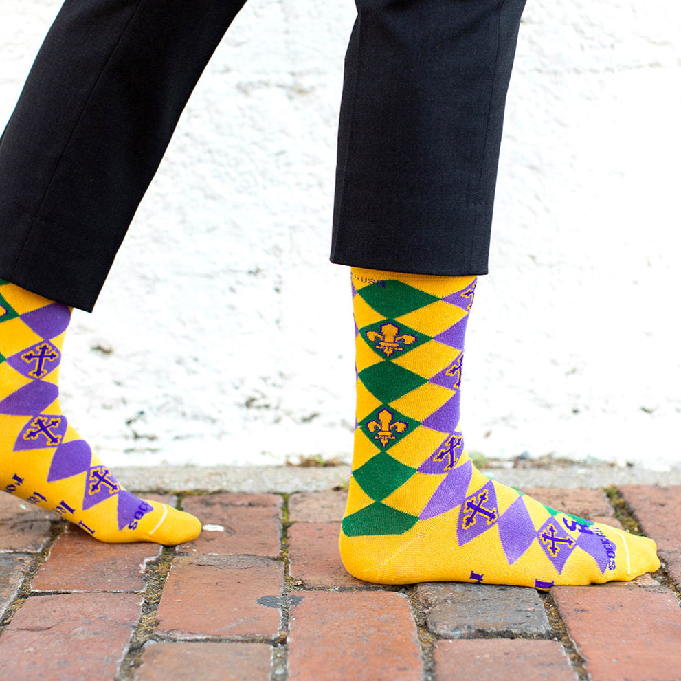 Mardi Gras Adult Socks