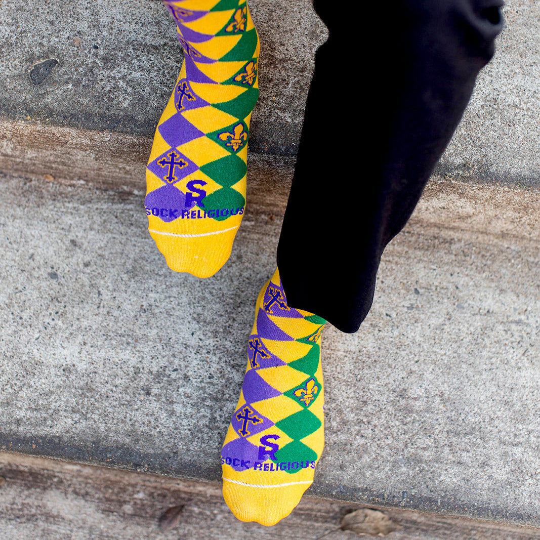 Mardi Gras Adult Socks
