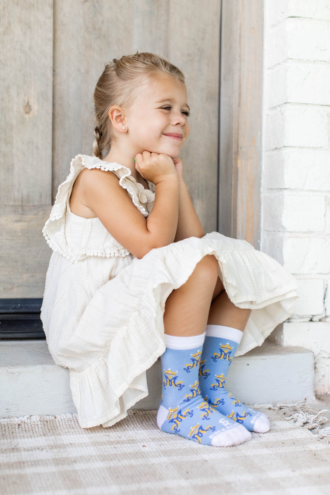Marian Monogram Kids Socks
