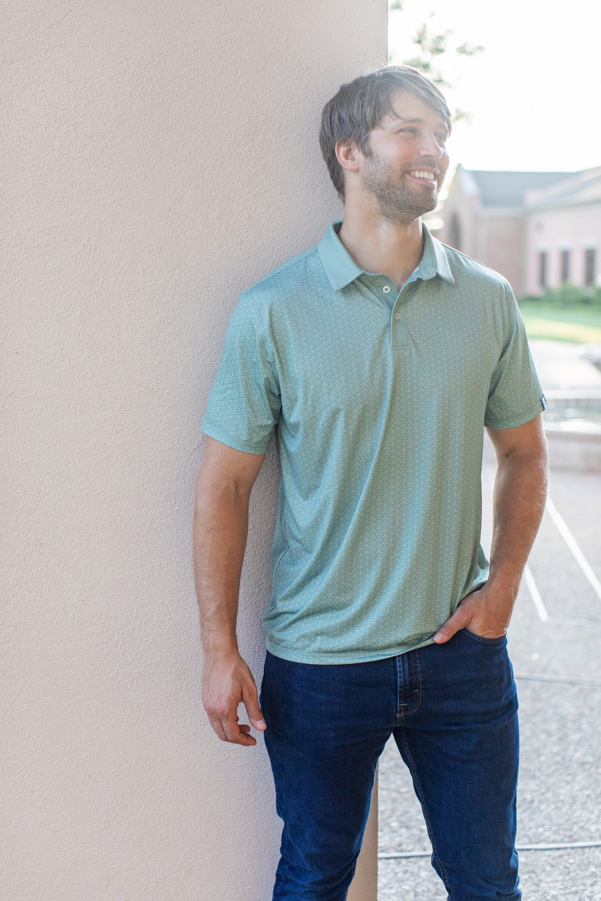 Tau Cross Catholic Men's Performance Polo