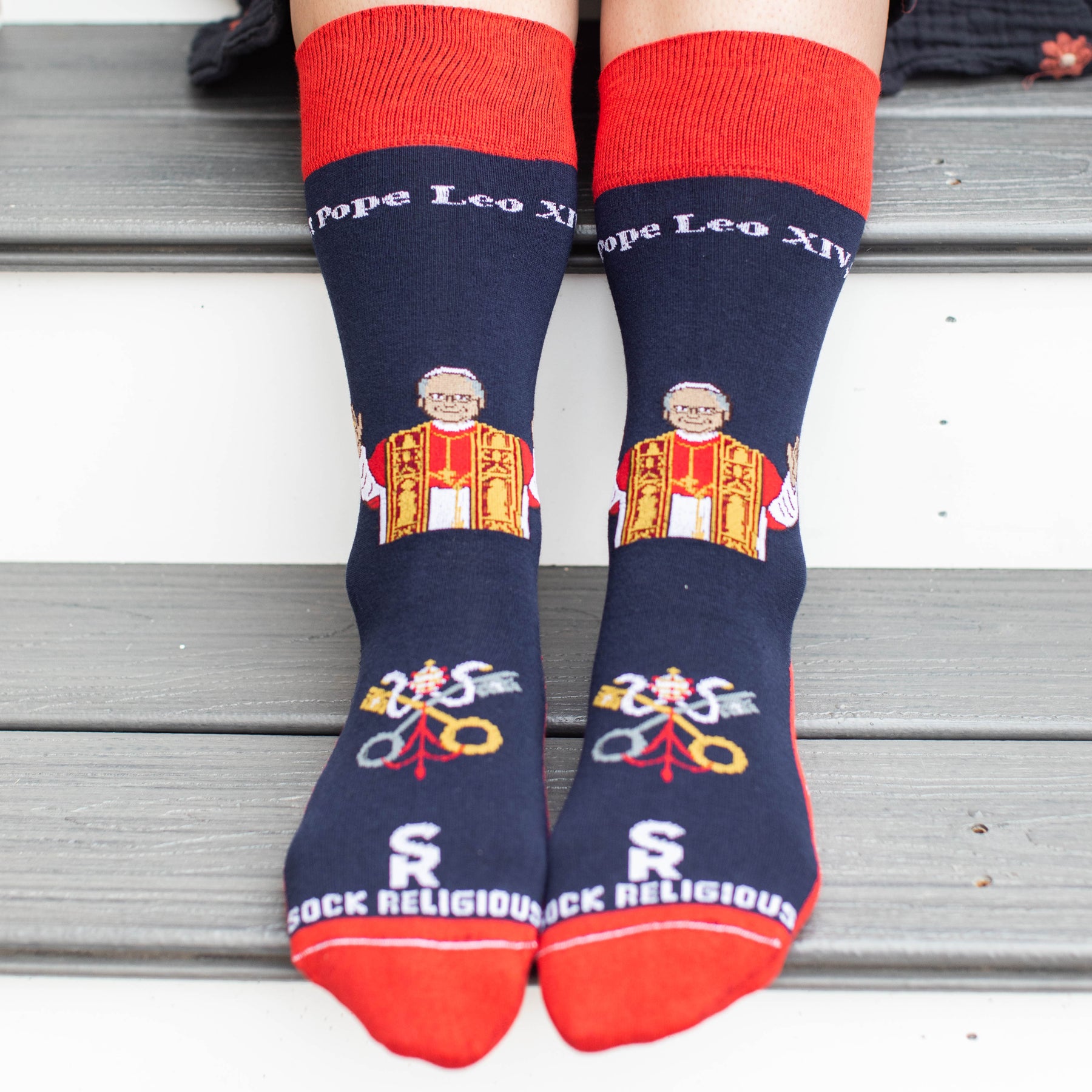 Pope Leo XIV Adult XL Socks