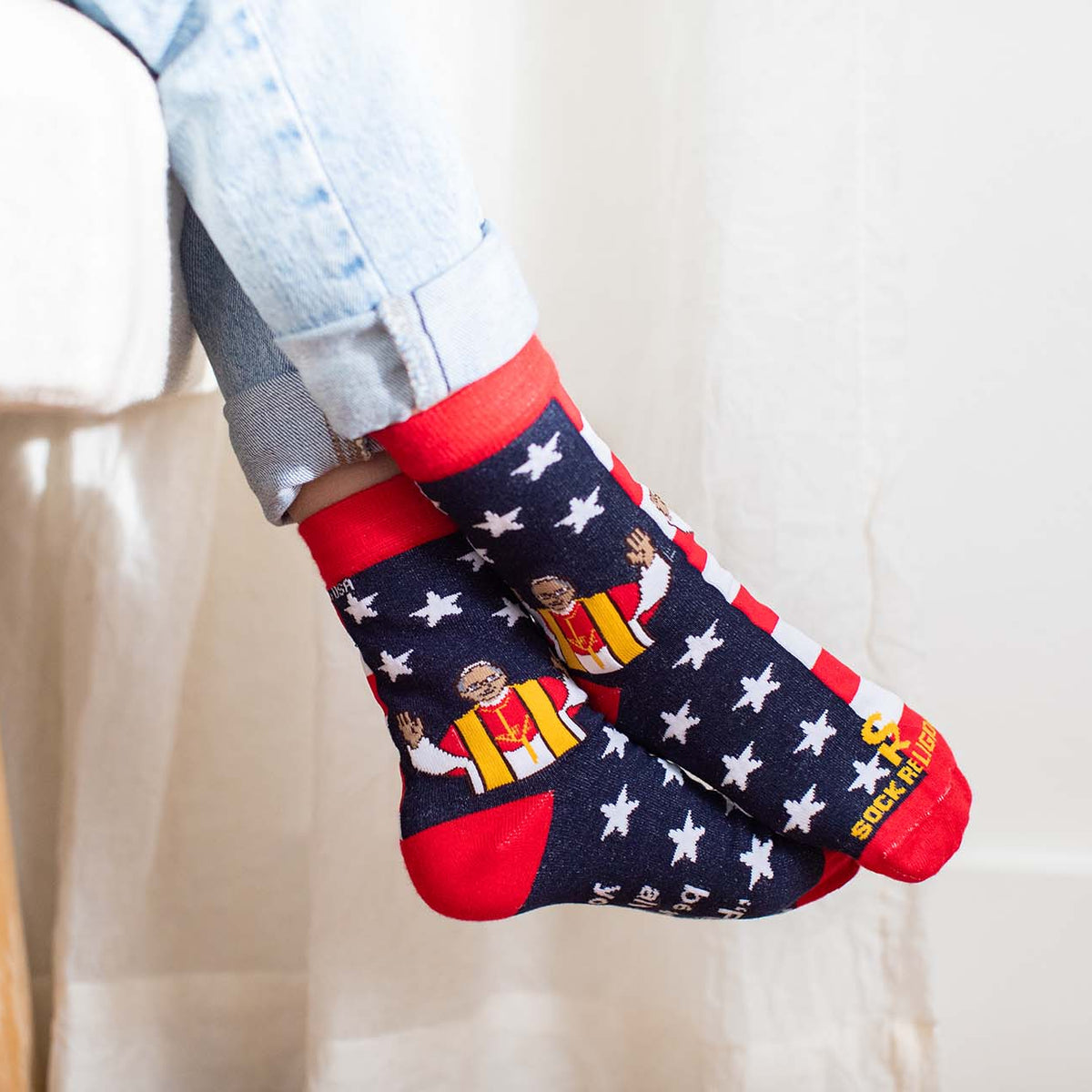 Dad + Kid: Pope Leo XIV Socks – Matching Set