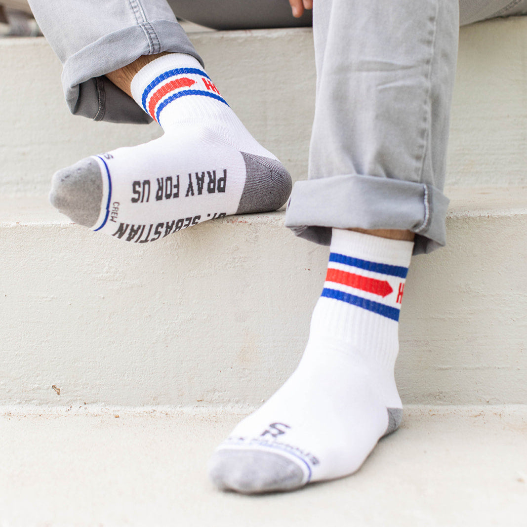 St. Sebastian - Patron of Athletes Adult Crew Socks