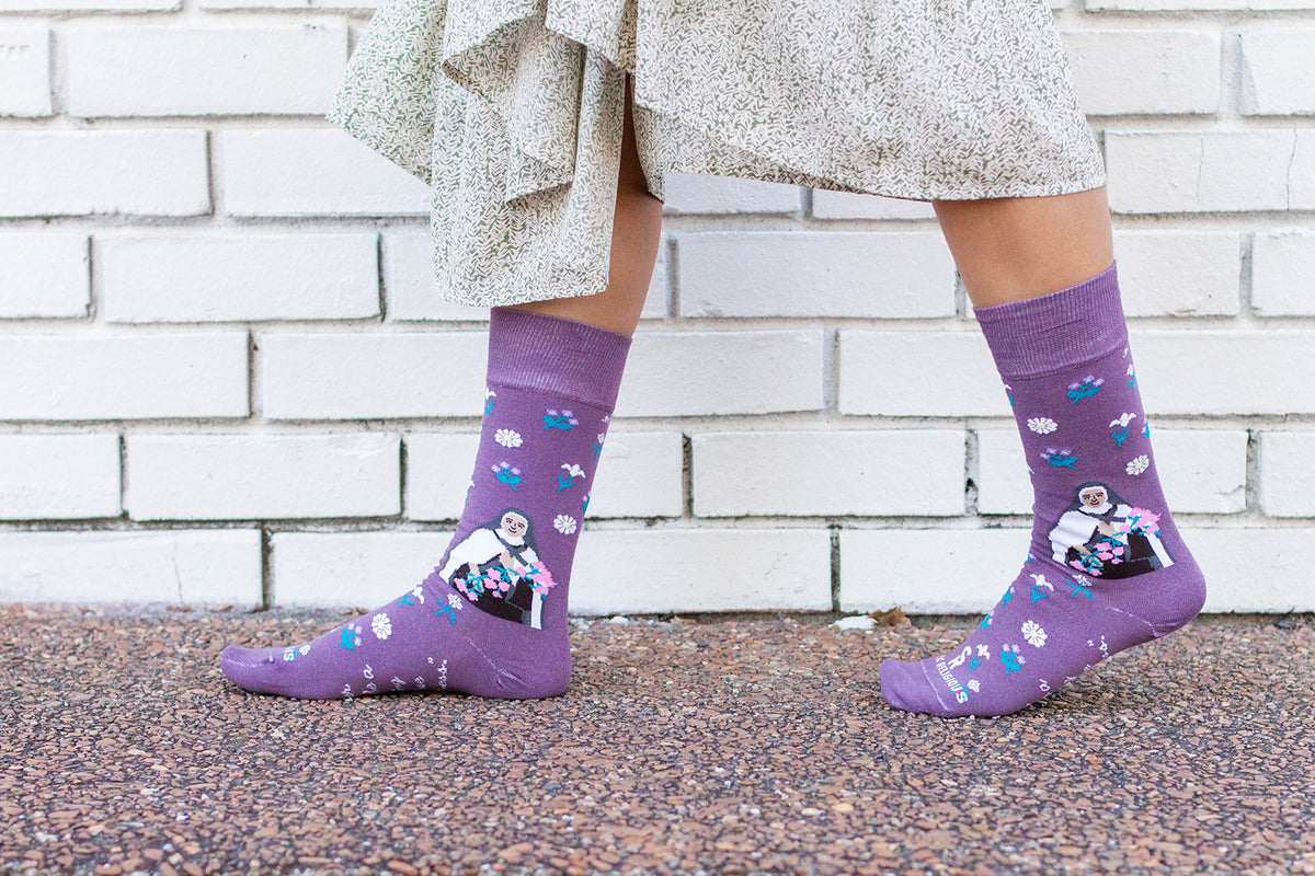 St. Therese Wildflowers Adult Socks
