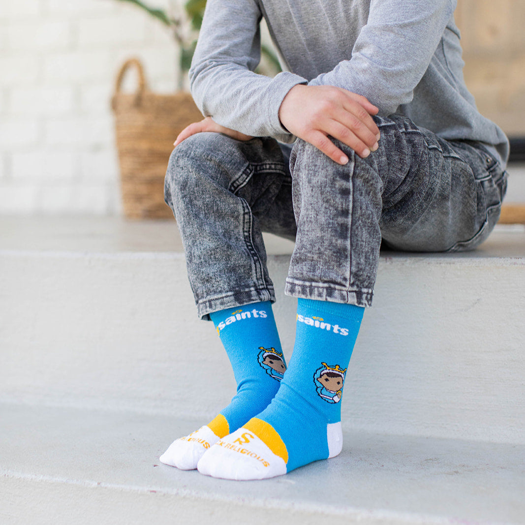 Mary, Blessed Mother Kids Socks in collaboration with Tiny Saints