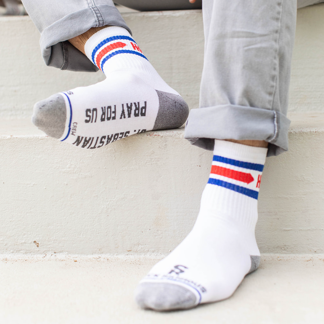 St. Sebastian - Patron of Athletes Adult Crew Socks