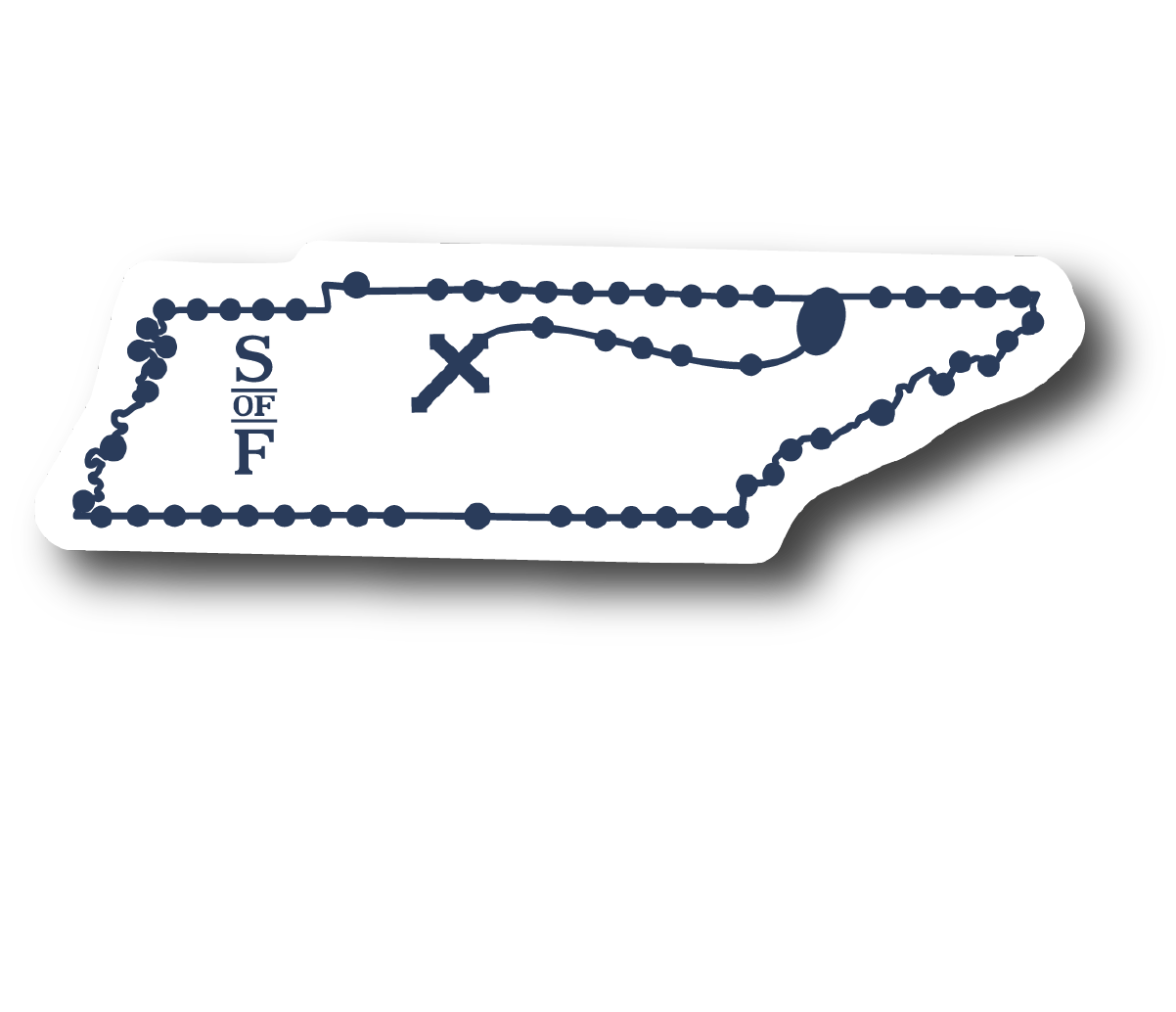 Tennessee Catholic Rosary vinyl sticker - States of Faith