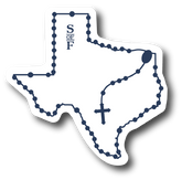 Texas Catholic Rosary Sticker