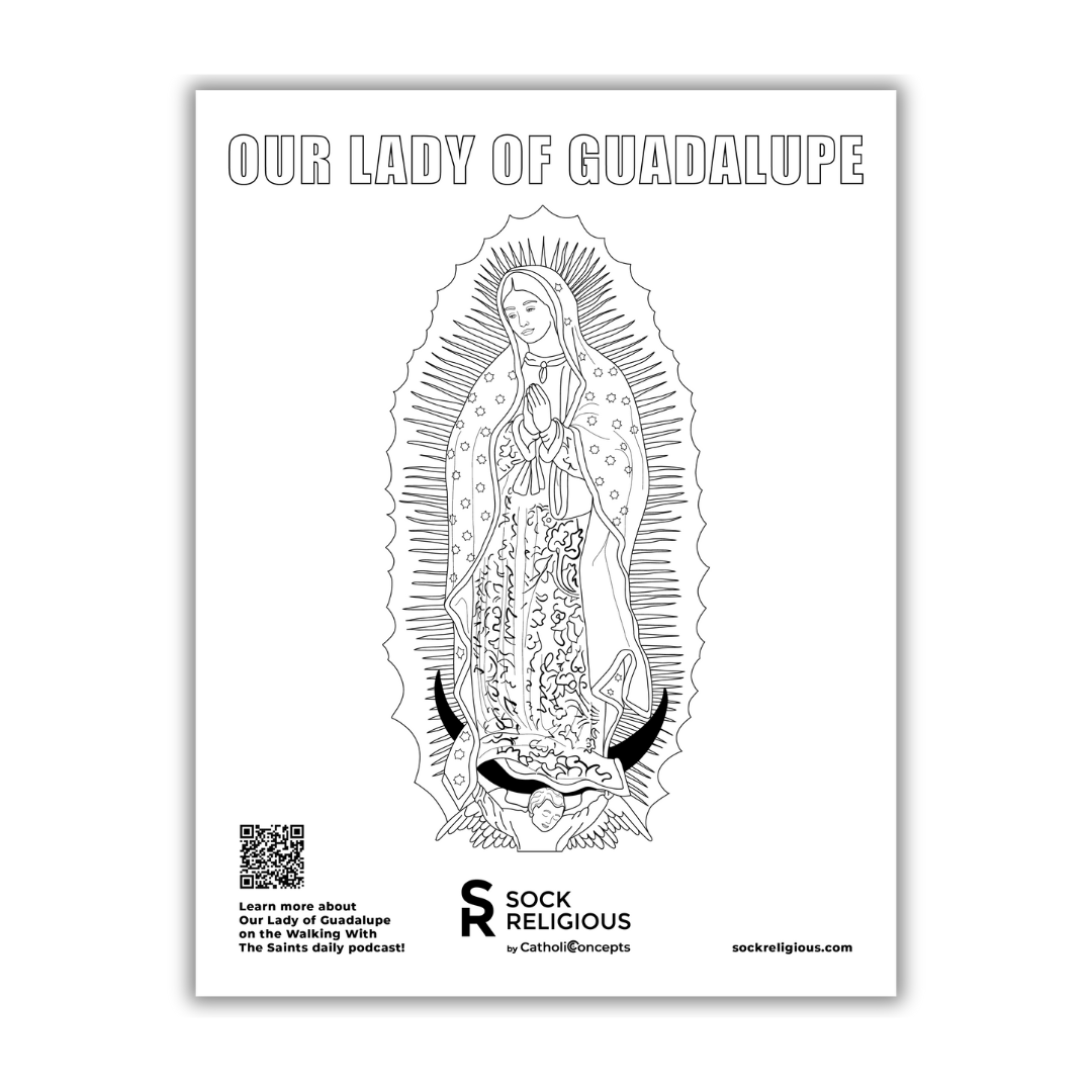 Our Lady of Guadalupe Coloring Page - FREE Digital Download