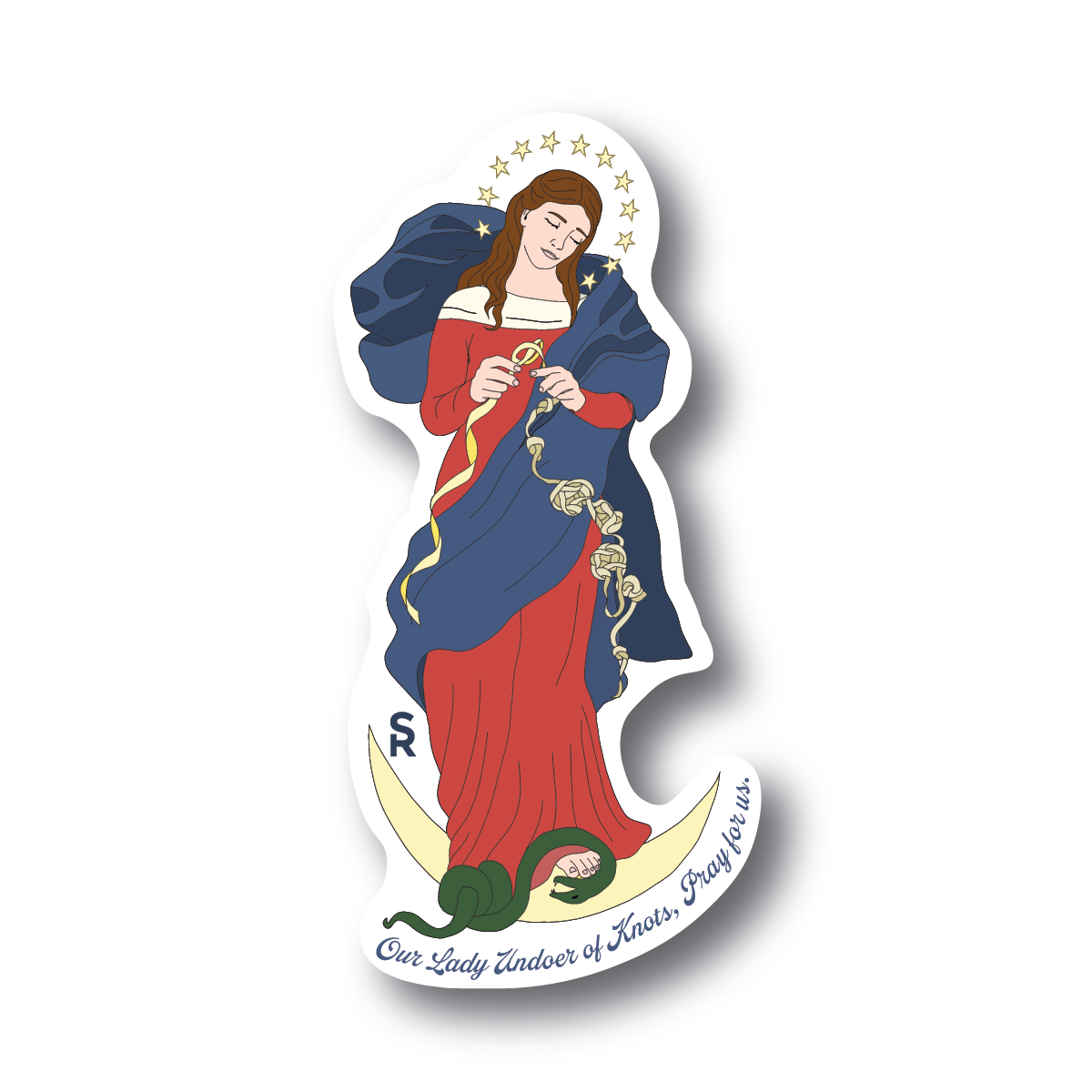 Our Lady Undoer of Knots Sticker