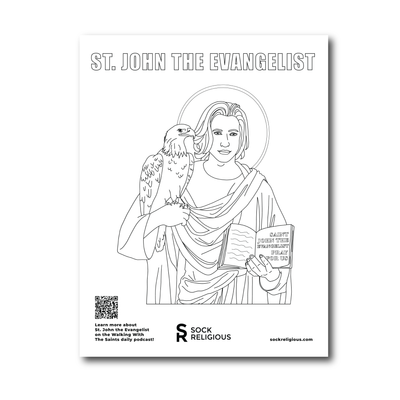 St. John the Evangelist Coloring Page - FREE Digital Download