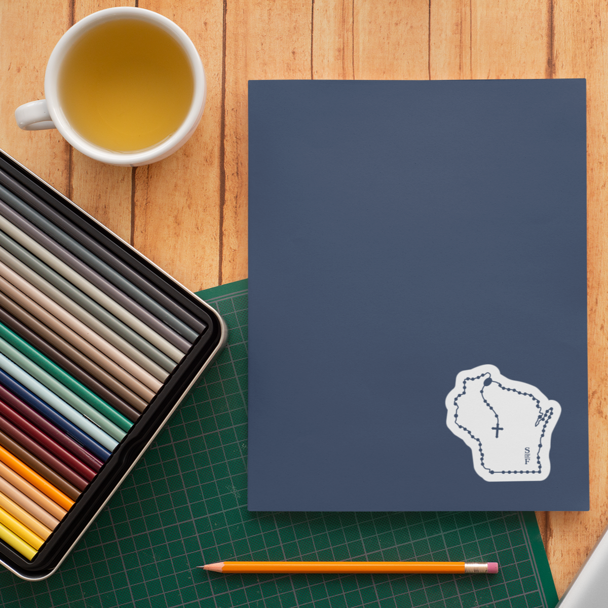 Wisconsin Catholic Rosary Sticker