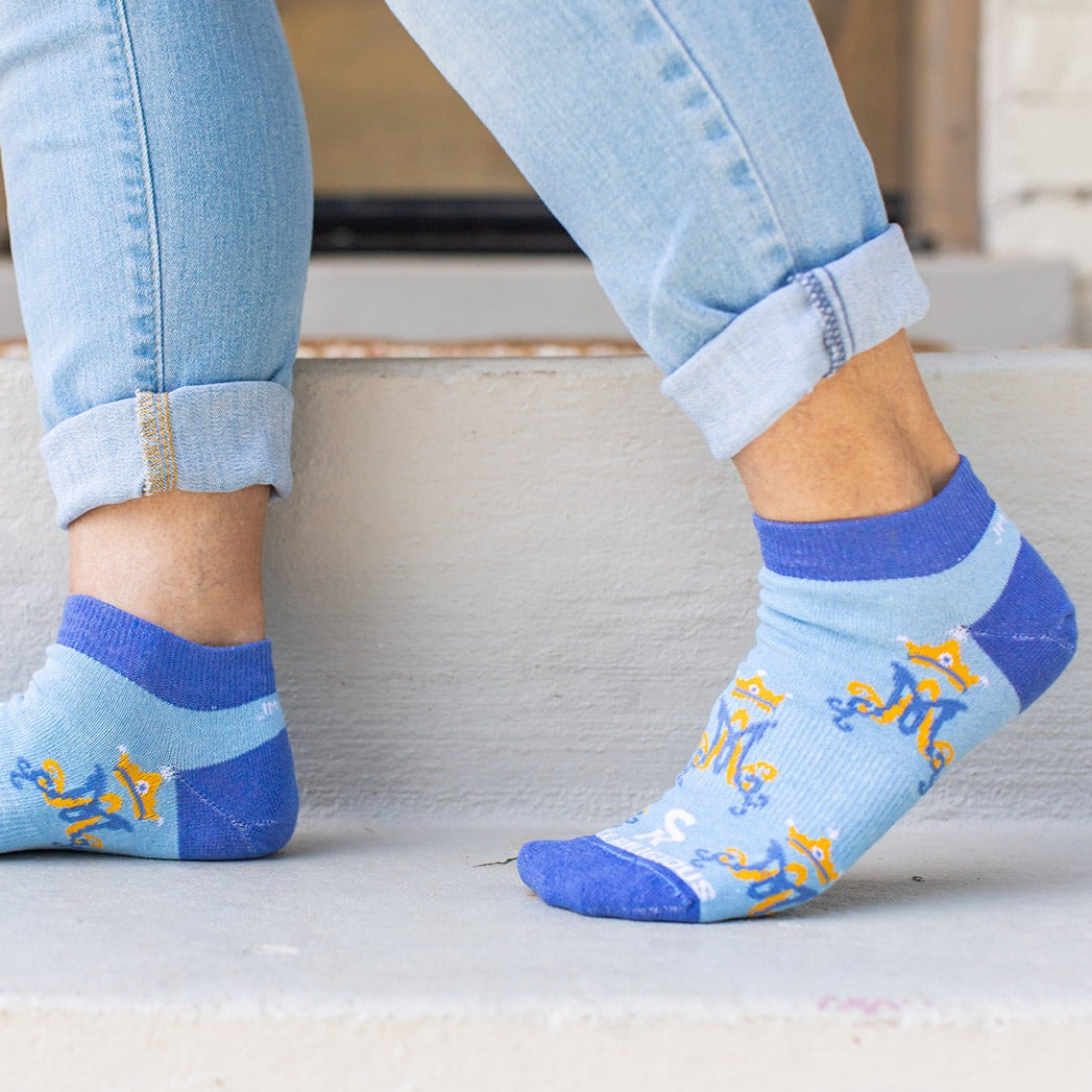 Marian Monogram No Show Socks